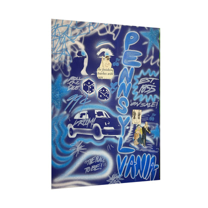 "state college, pa" airbrush rolled print