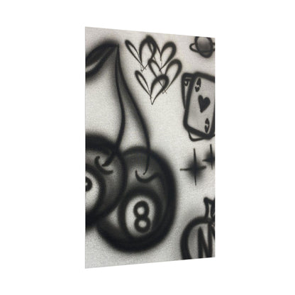 "hidden ace" airbrush rolled print
