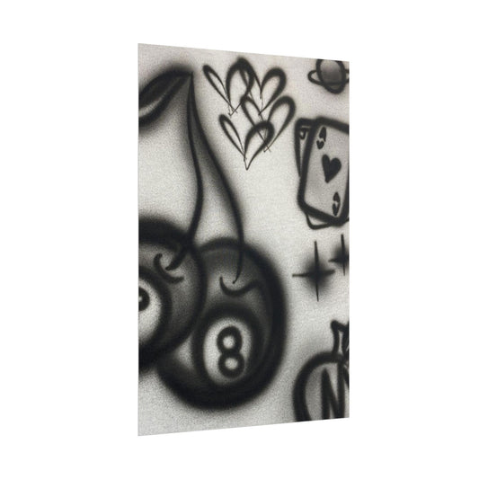 "hidden ace" airbrush rolled print