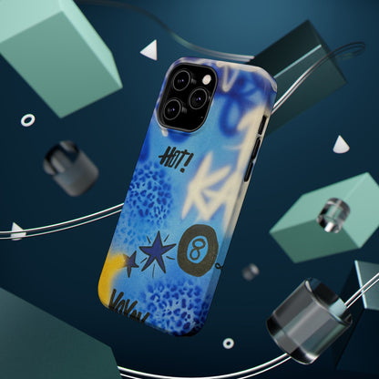 MagSafe "brilliant blues" airbrush iPhone case