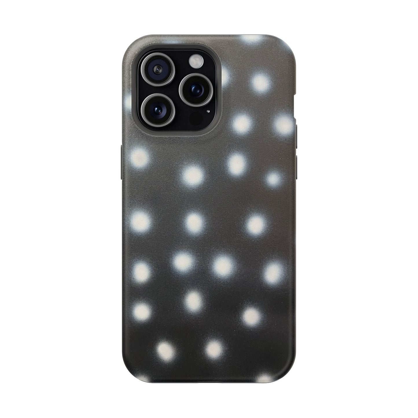 MagSafe "coconut noir polka dot" airbrush iPhone case