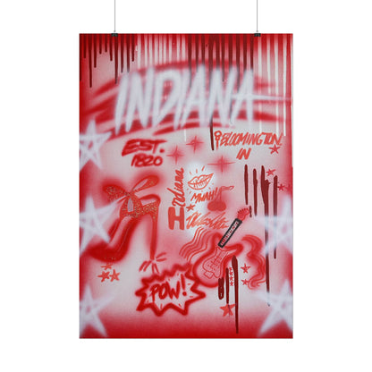 "indiana" airbrush rolled print