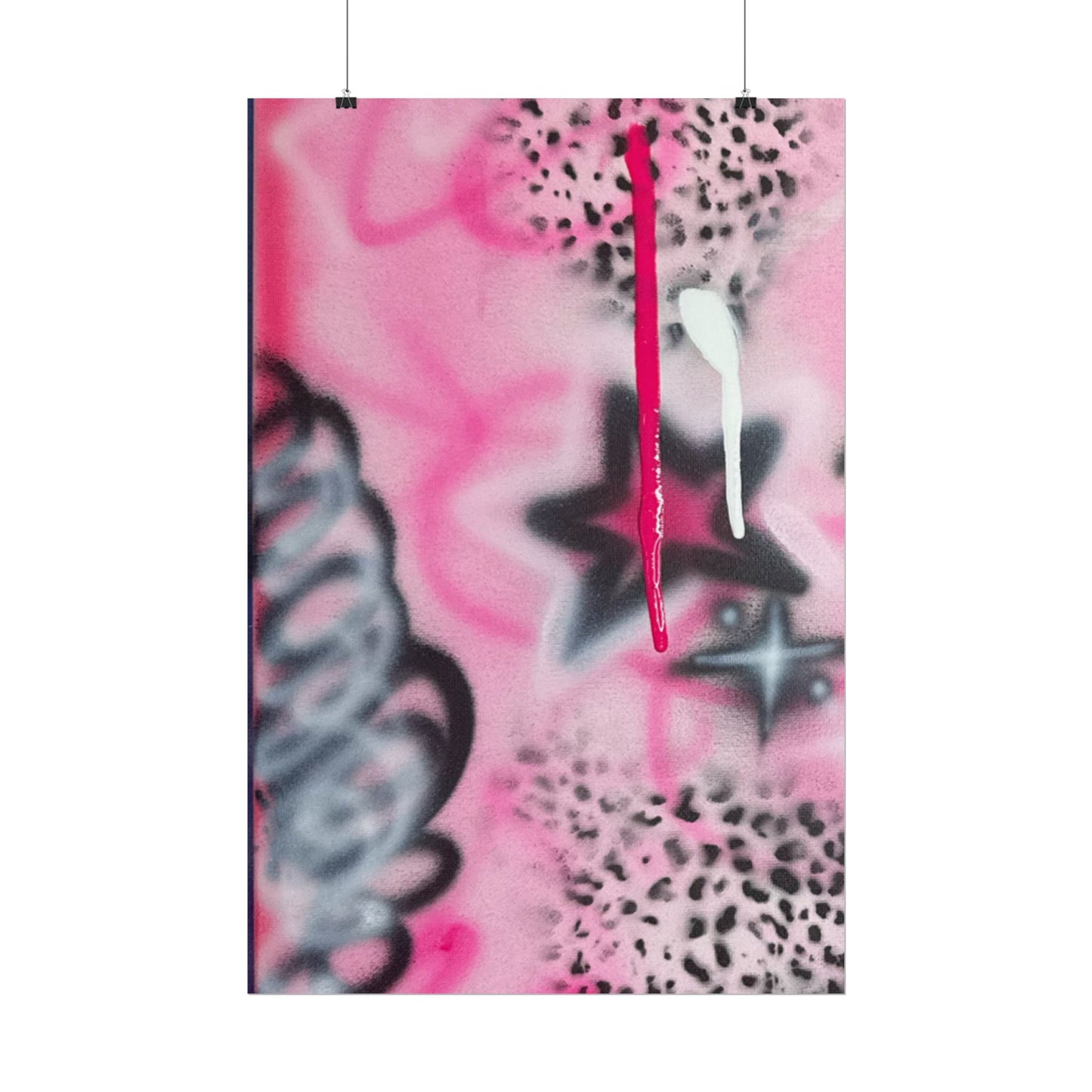 "pink cheetah" airbrush rolled print