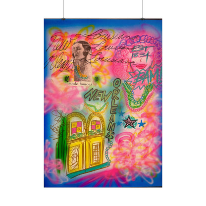 "new orleans, la" airbrush rolled print