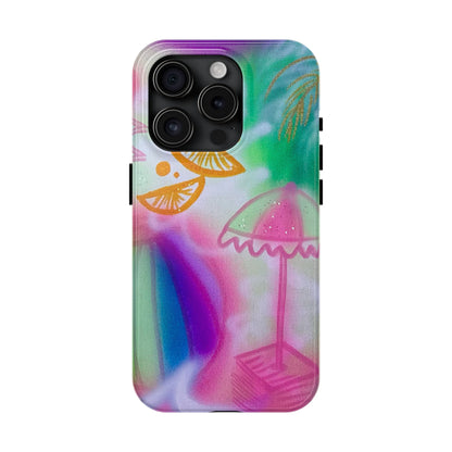 "on the beach" airbrush iPhone case