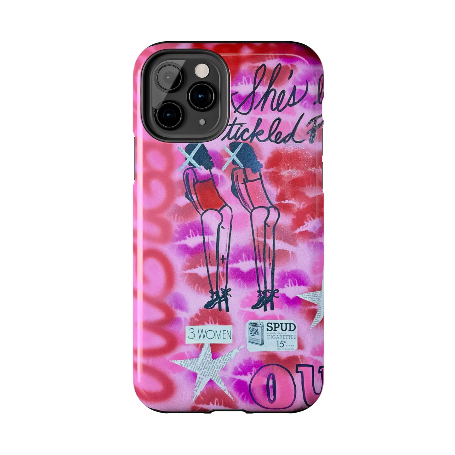 "tickled pink" airbrush iPhone case