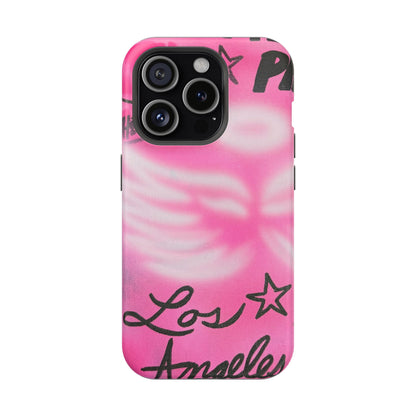 MagSafe "pinke Engelsflügel" Airbrush iPhone Hülle
