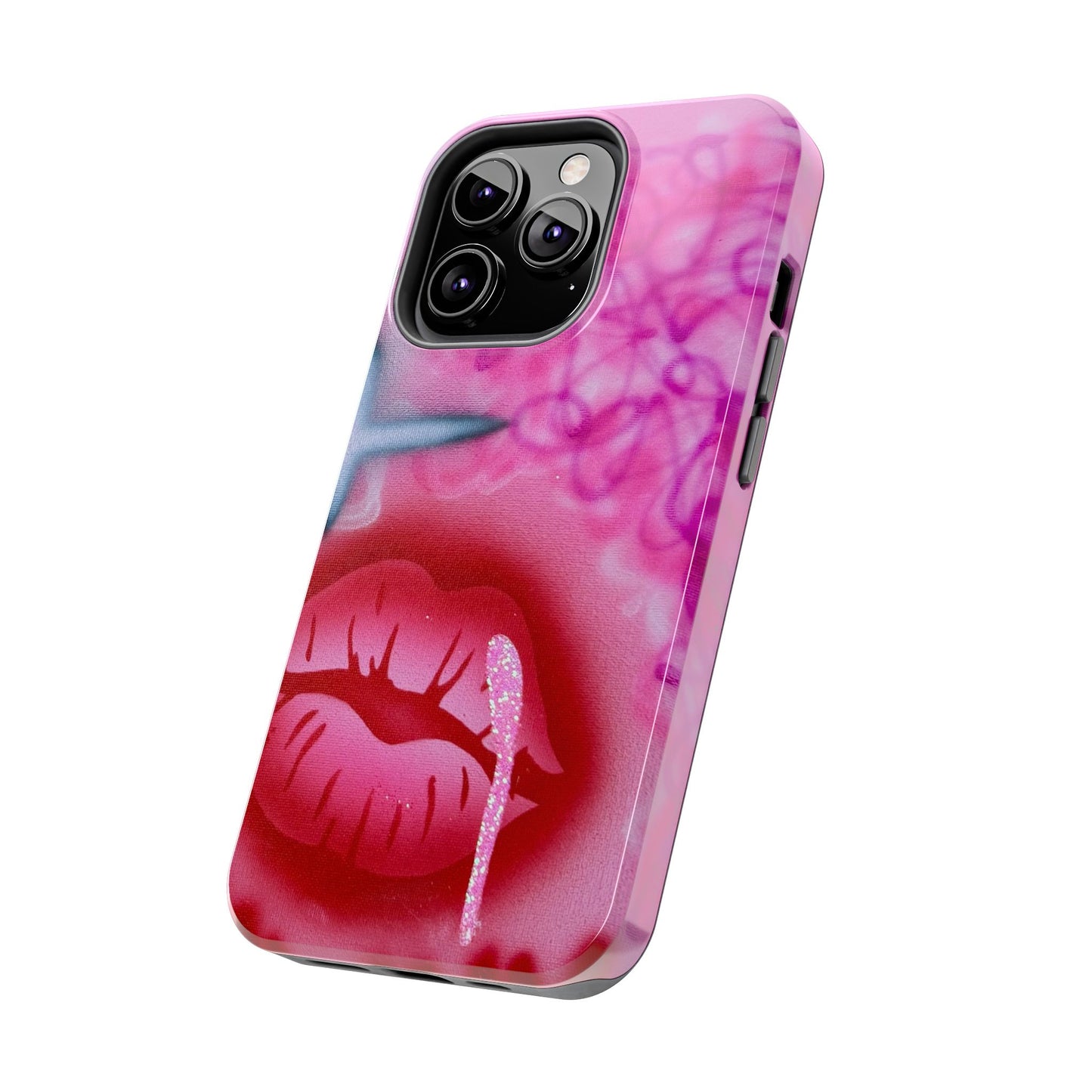 "glitter aura" airbrush iPhone case