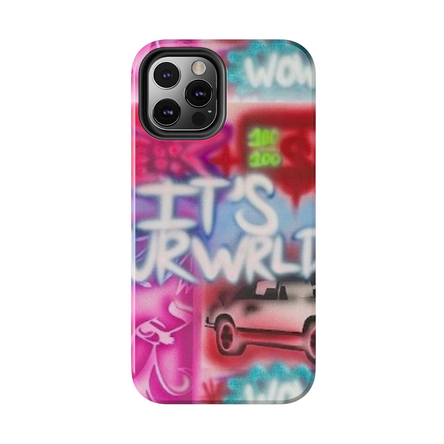 "it's ur WRLD" airbrush iPhone case