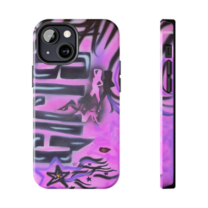"neon nights" airbrush iPhone case
