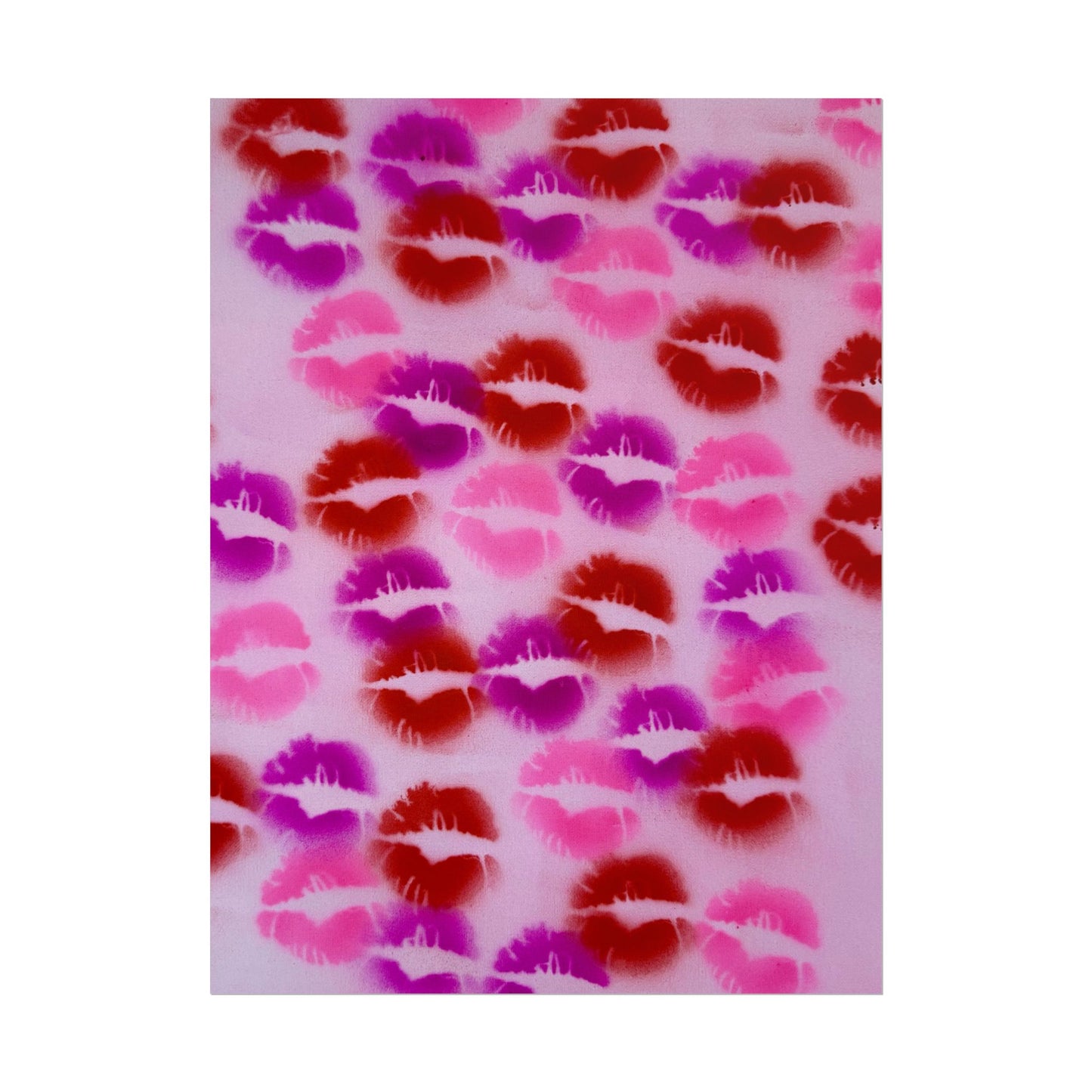 "mwah!" airbrush rolled print