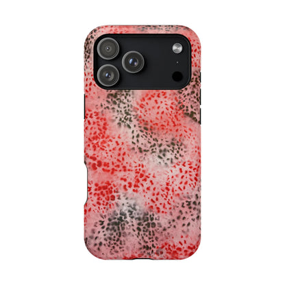 MagSafe "red cheetah" airbrush iPhone case