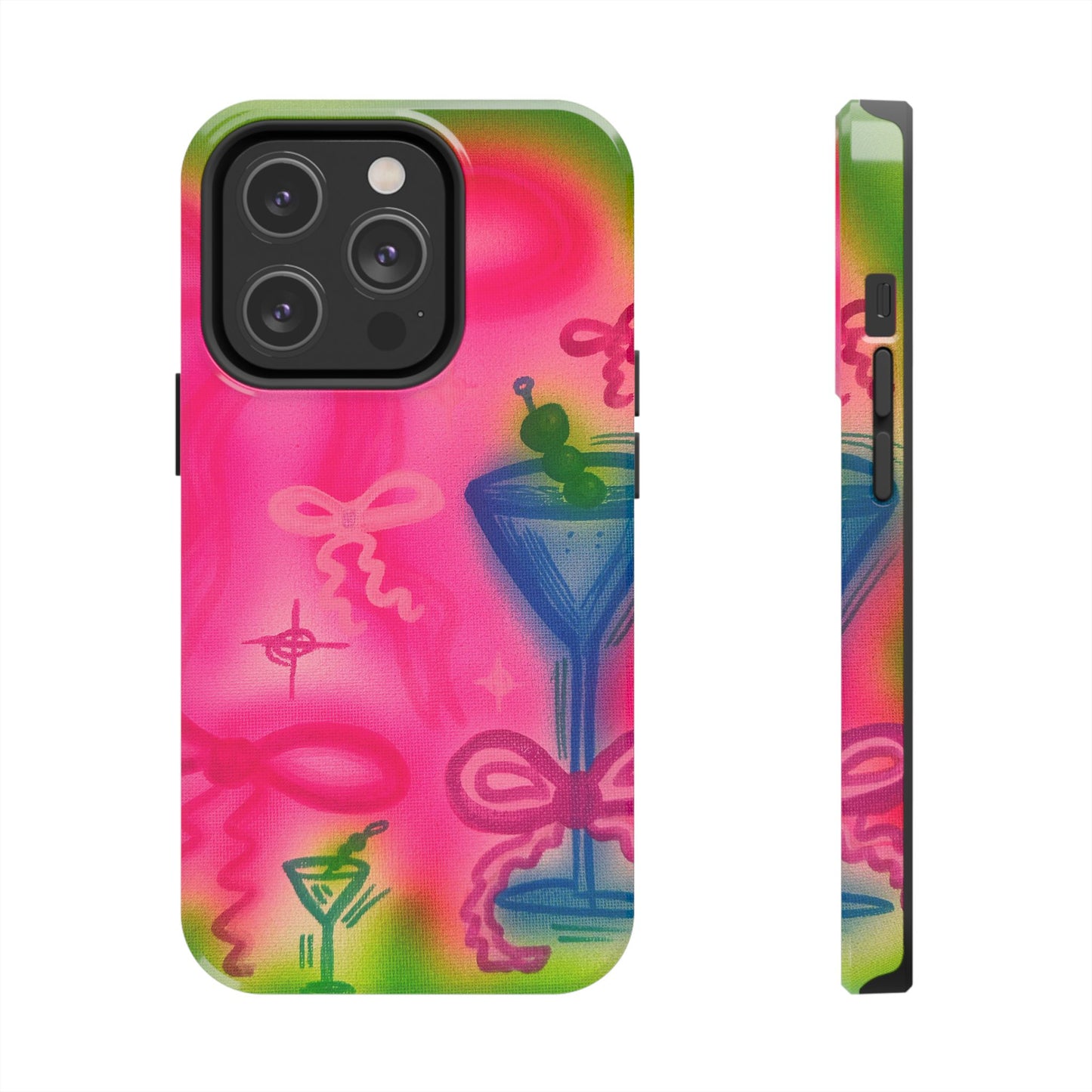 "bow martini" airbrush iPhone case