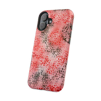 MagSafe "red cheetah" airbrush iPhone case