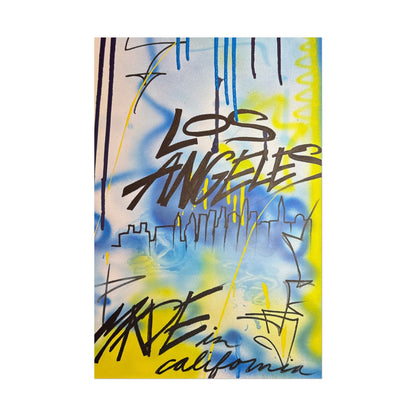 "los angeles" airbrush rolled print