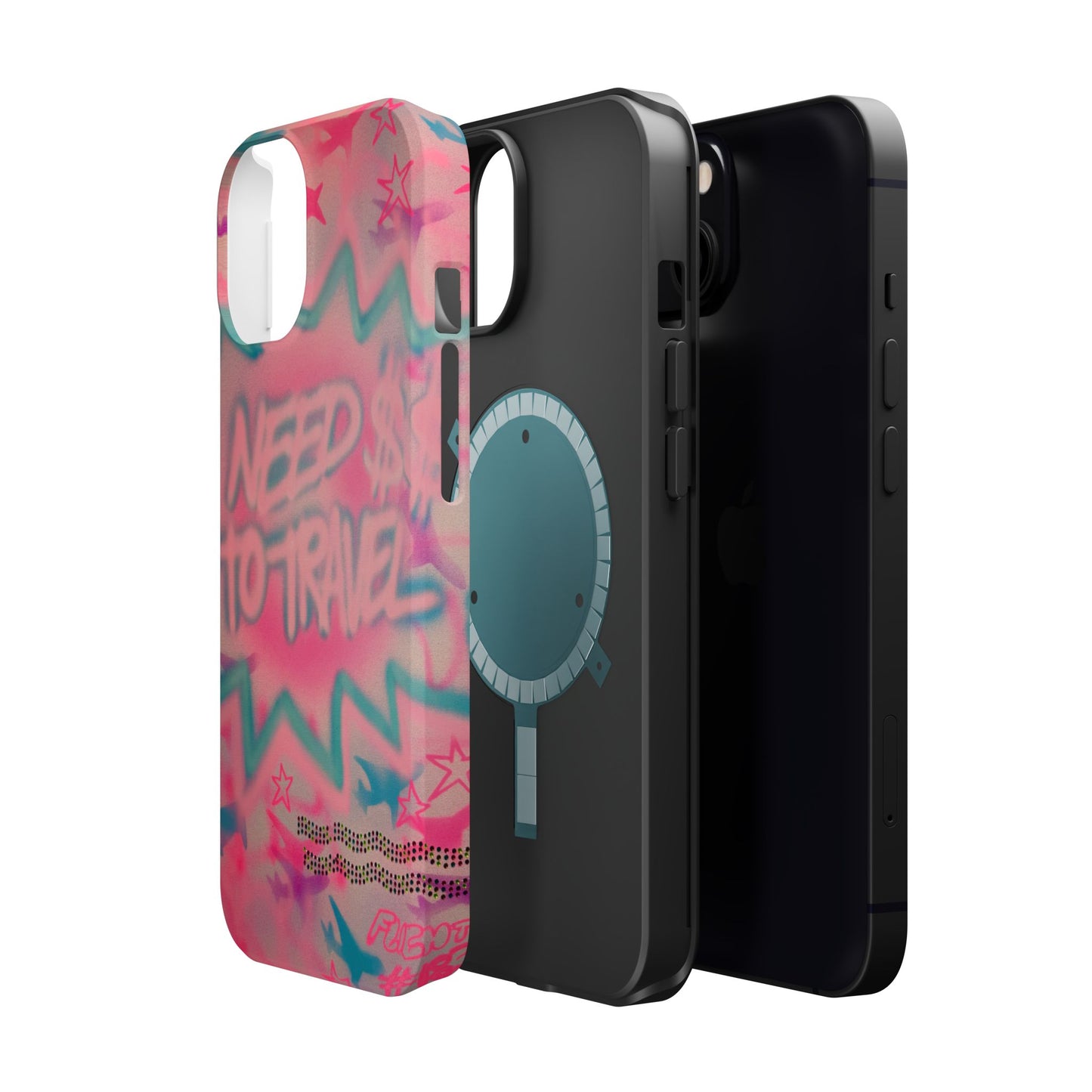 MagSafe "need $$ to travel" airbrush iPhone case