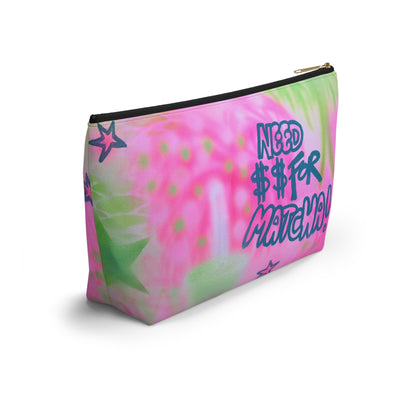 "need $$ for matcha" airbrush makeup pouch