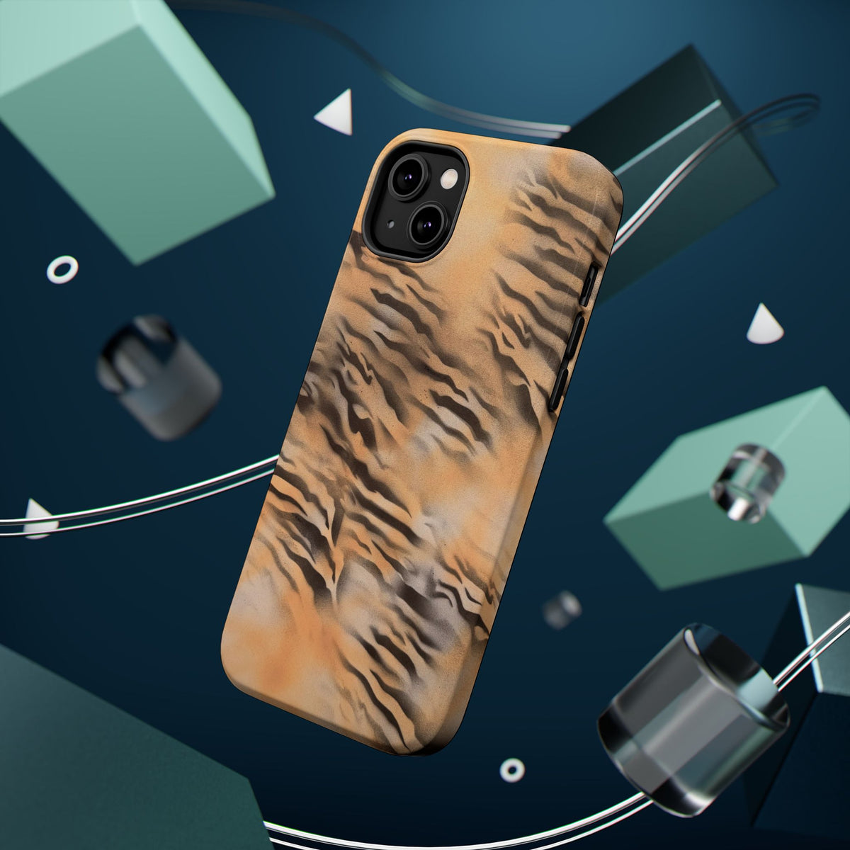 MagSafe "neutral tiger" airbrush iPhone case