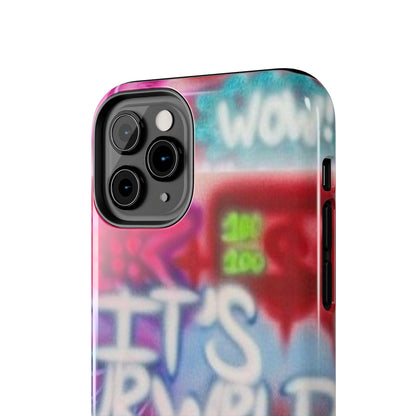 "it's ur WRLD" airbrush iPhone case