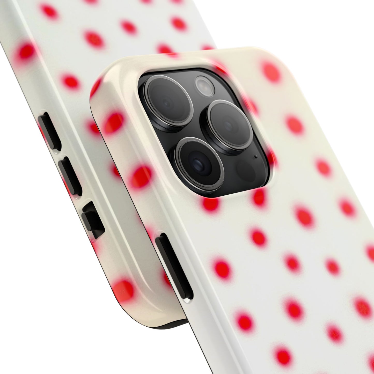 "vanilla cherry polka dot" airbrush iPhone case