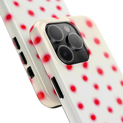"vanilla cherry polka dot" airbrush iPhone case