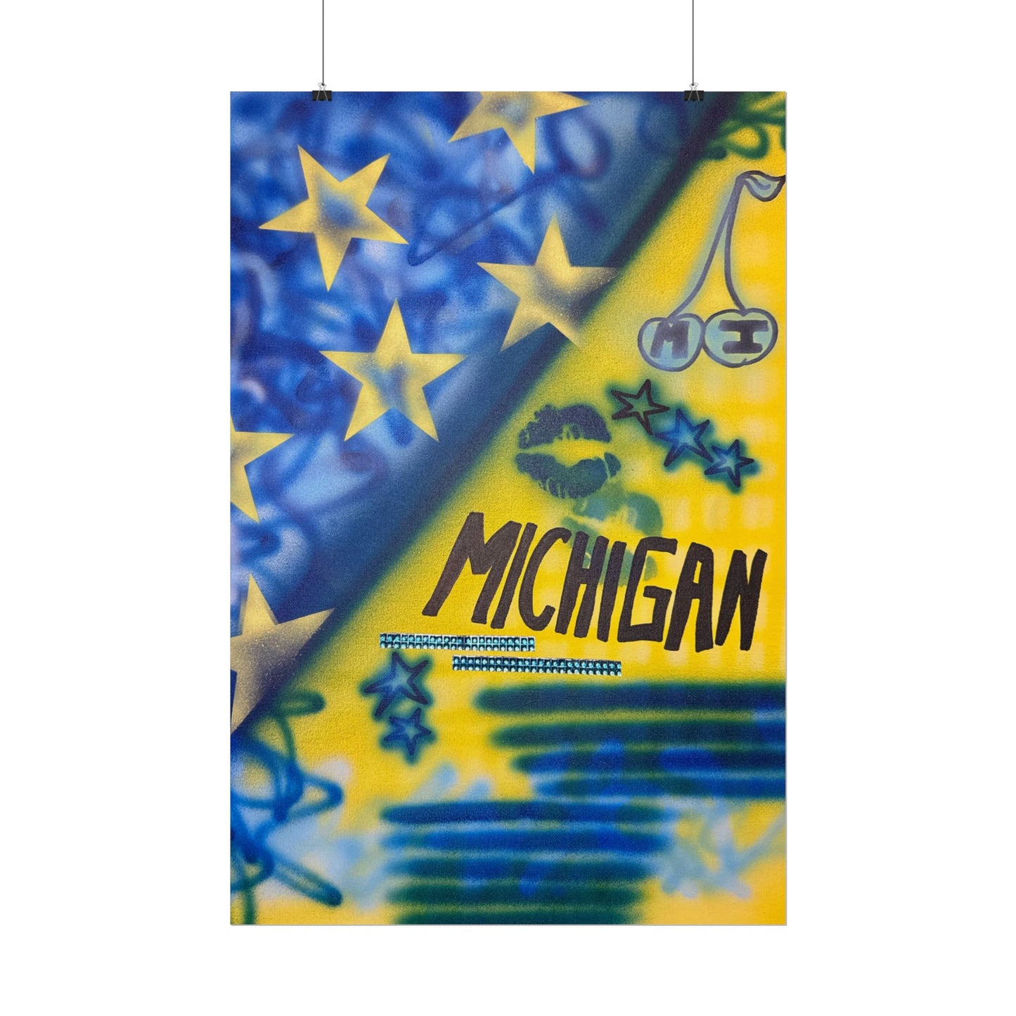 "ann arbor, michigan" airbrush rolled print
