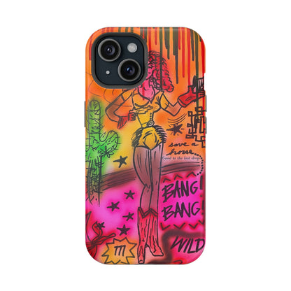 MagSafe "wild, wild west" airbrush iPhone case