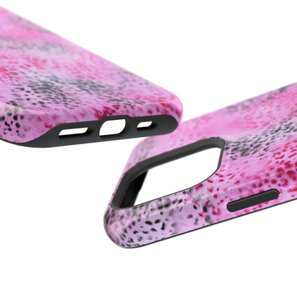 MagSafe "pink cheetah" airbrush iPhone case