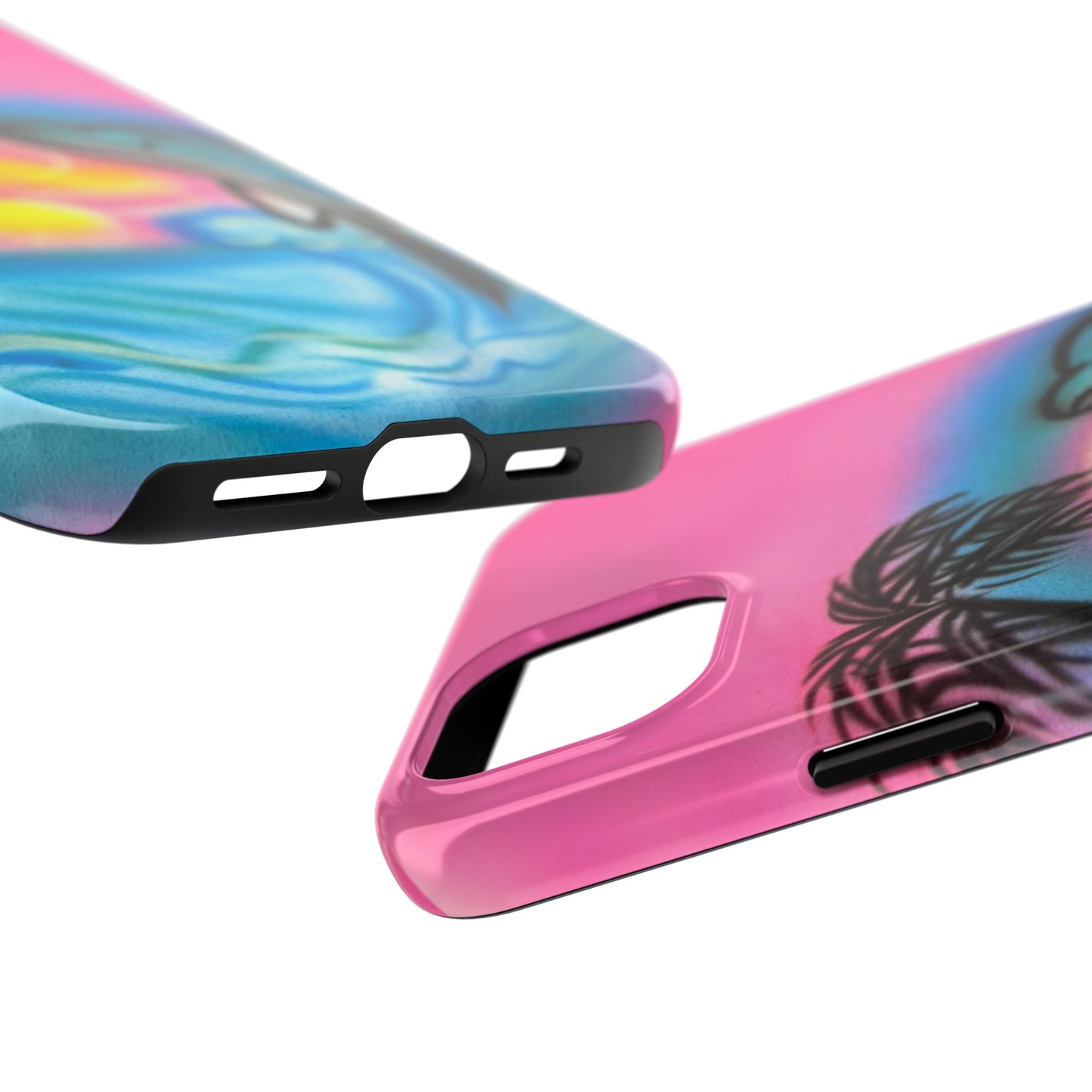 "dolphin love" airbrush iPhone case