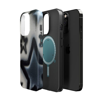MagSafe "black & white stars" airbrush iPhone case
