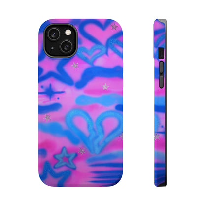 MagSafe "blue camo" airbrush iPhone case