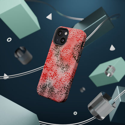 MagSafe "red cheetah" airbrush iPhone case