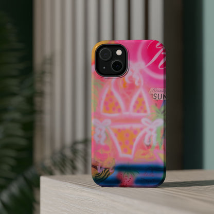 MagSafe "santa monica strawberry" airbrush iPhone case