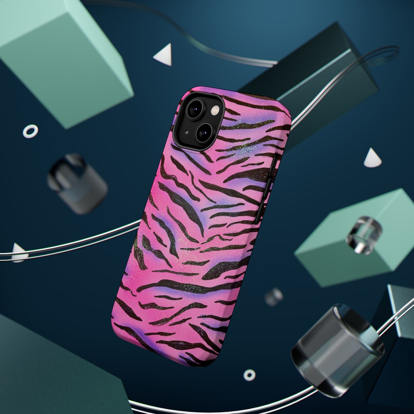 MagSafe "glitter zebra" airbrush iPhone case
