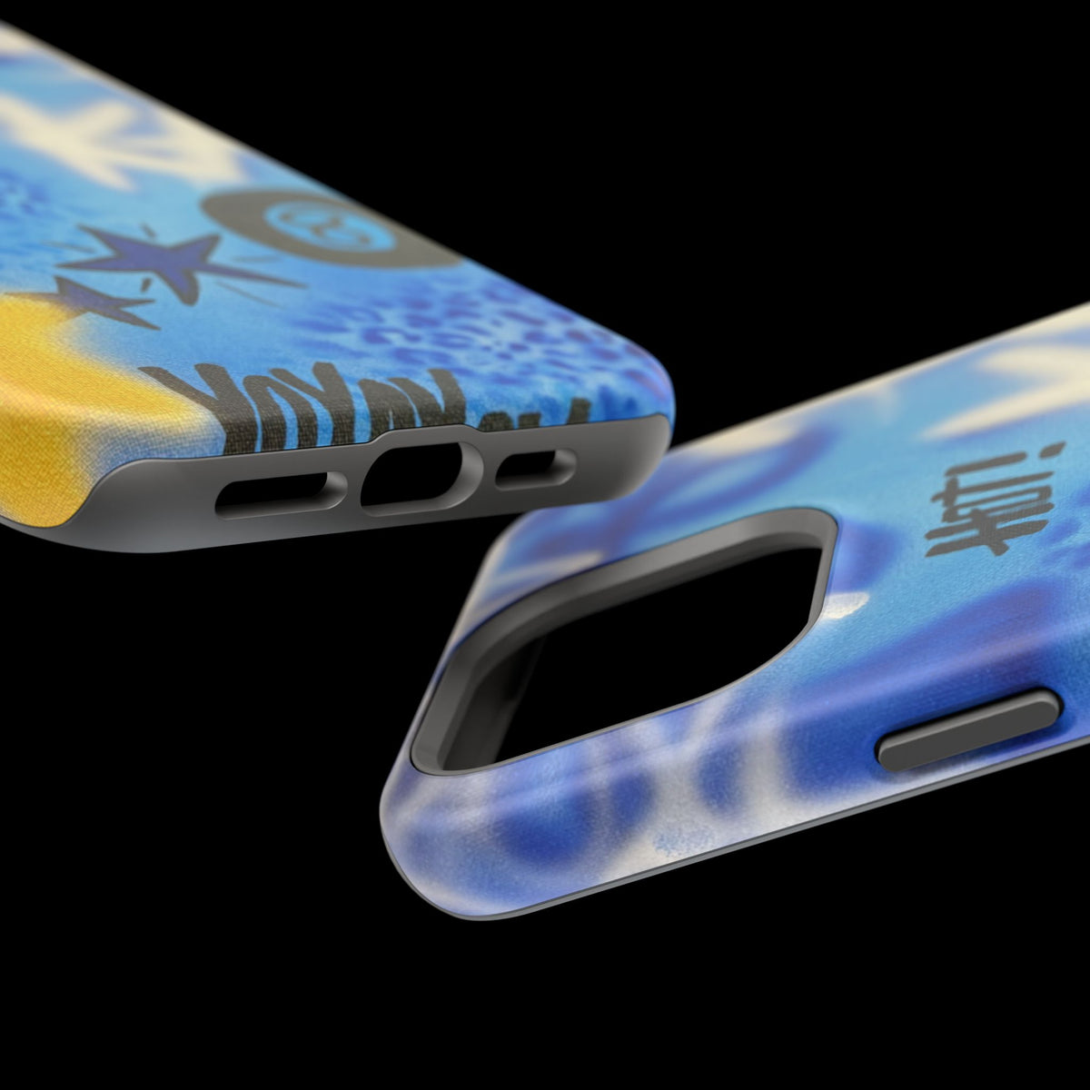 MagSafe "brilliant blues" airbrush iPhone case
