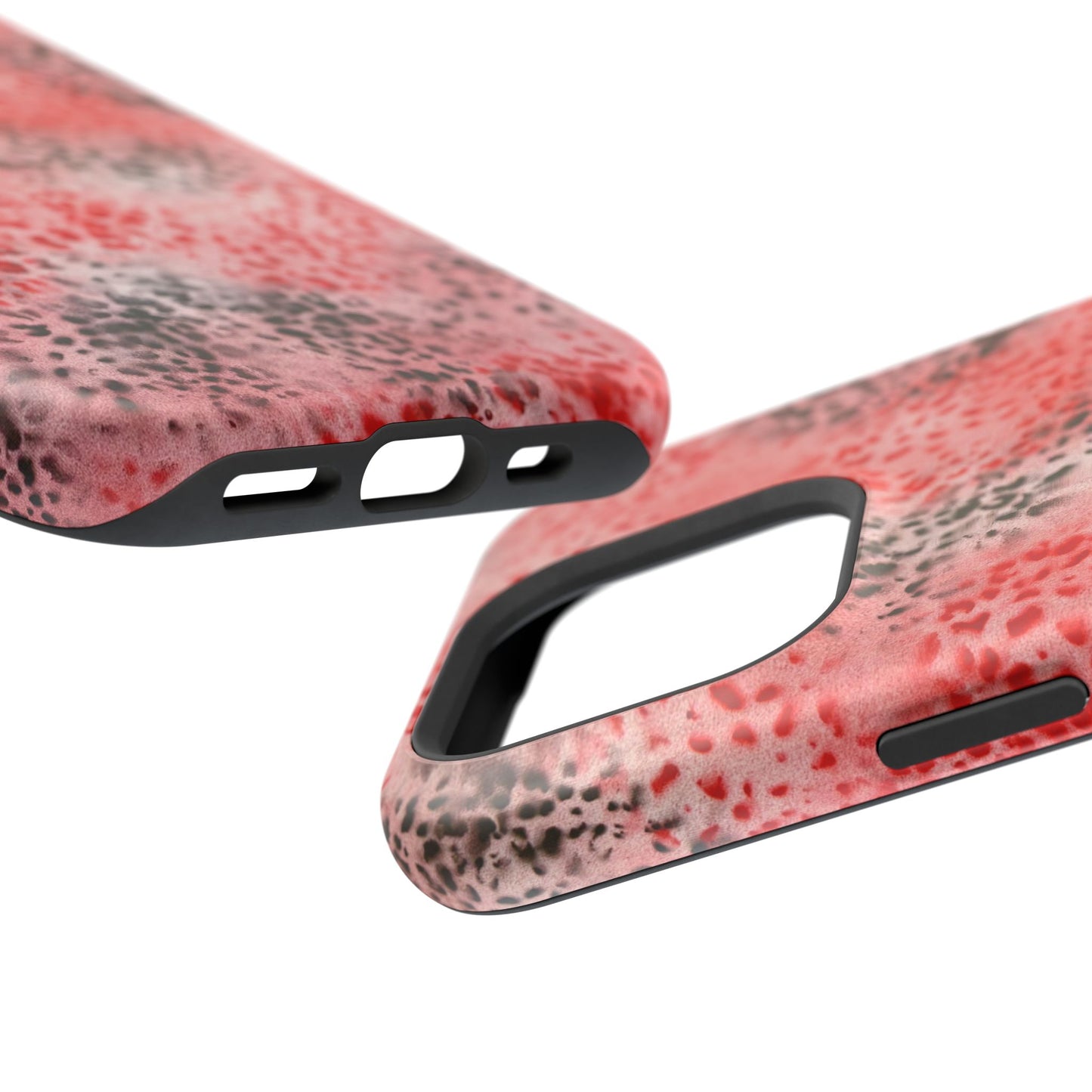 MagSafe "red cheetah" airbrush iPhone case