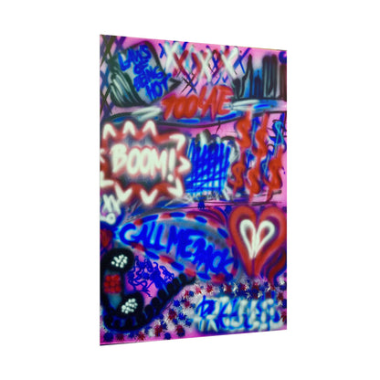 "BOOM!" airbrush rolled print