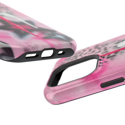 MagSafe "pink cheetah" airbrush iPhone case