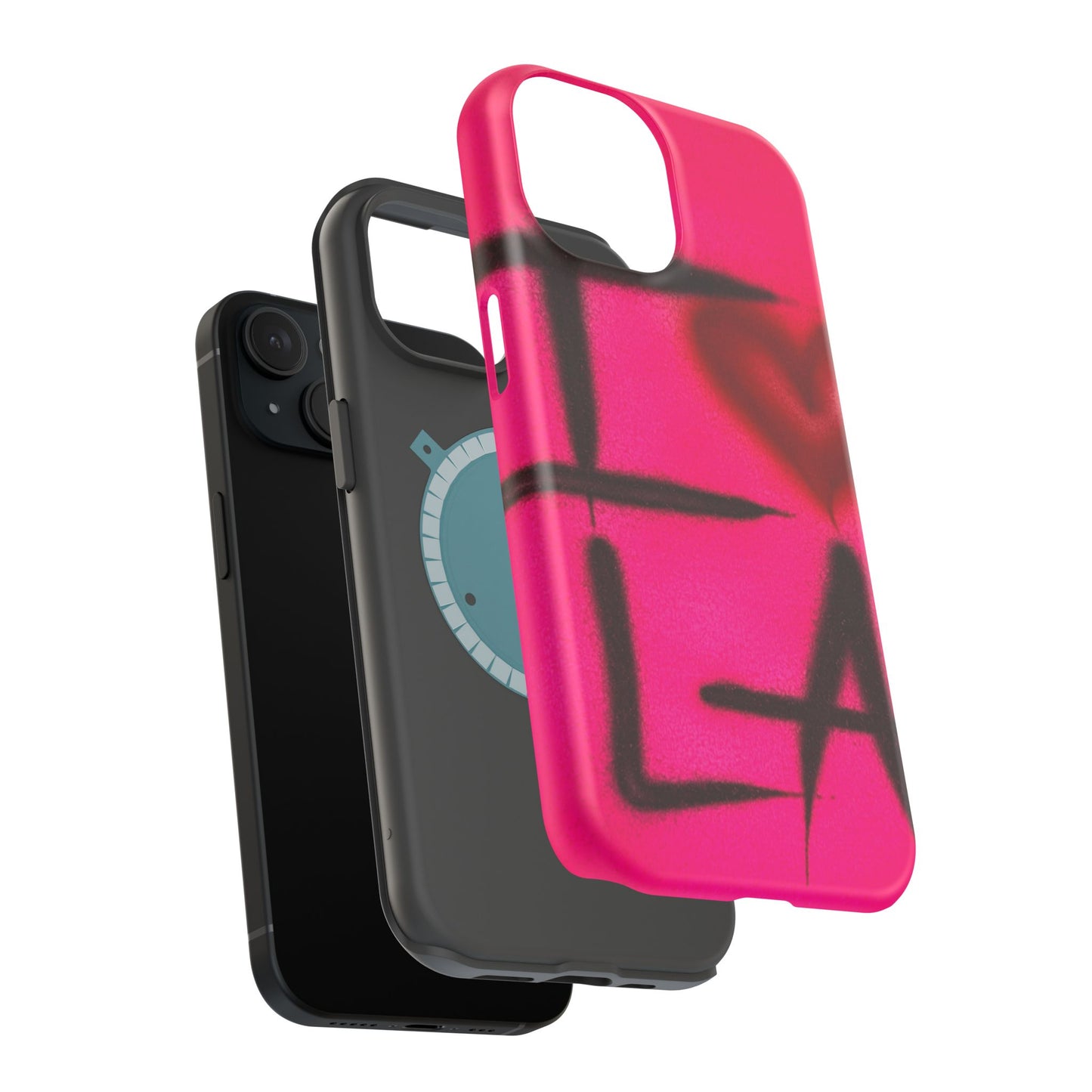 MagSafe „I ❤️ LA“ Airbrush iPhone-Hülle