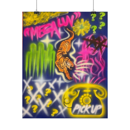 "mega luv" airbrush rolled print