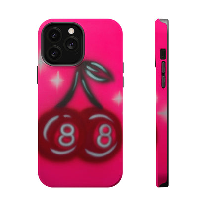 MagSafe "cherry 8ball" airbrush iPhone case