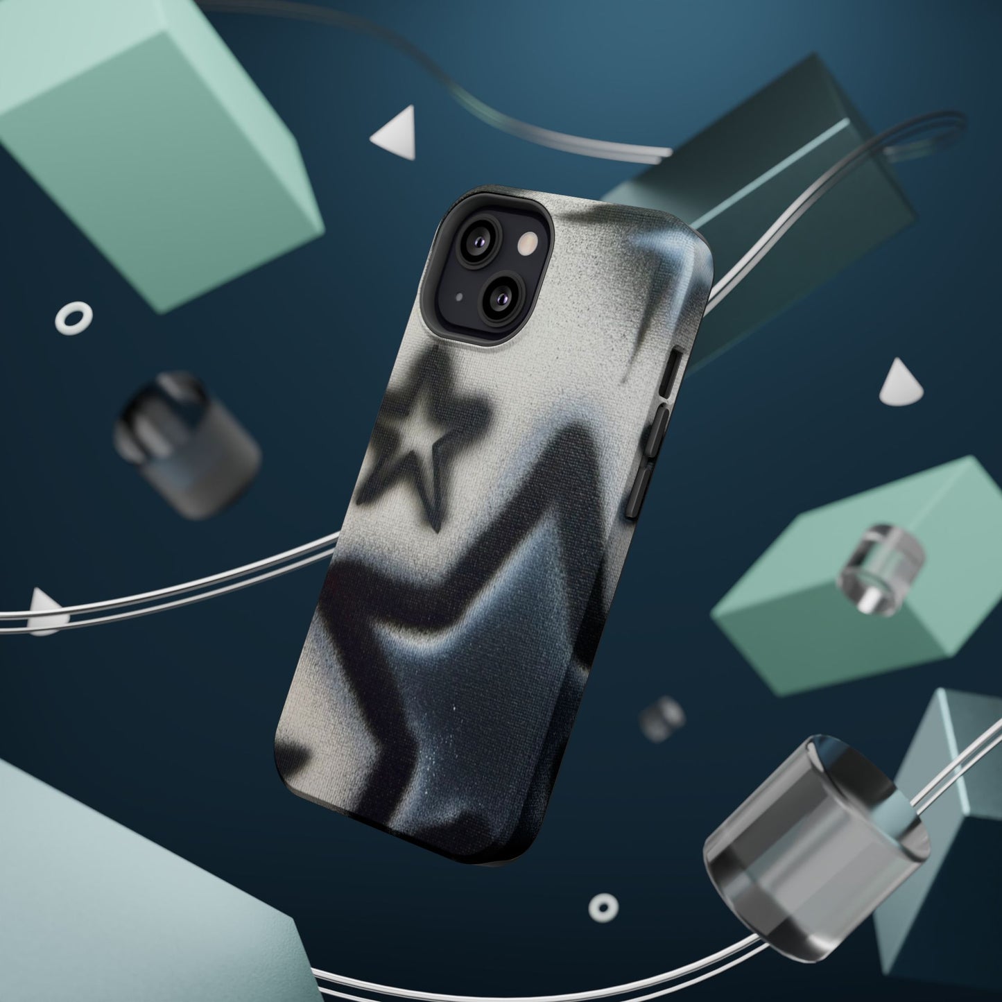 MagSafe "black & white stars" airbrush iPhone case
