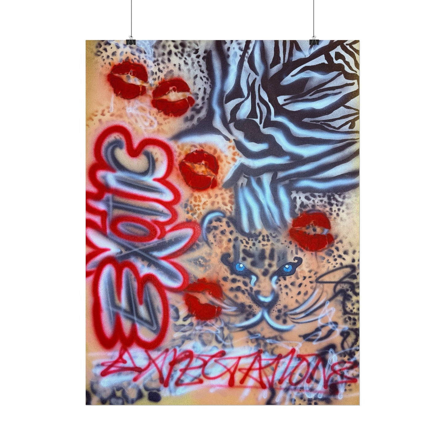 "exotic expectations" airbrush rolled print