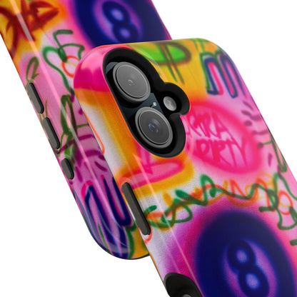 MagSafe "farbenfrohes Chaos" Airbrush-iPhone-Hülle