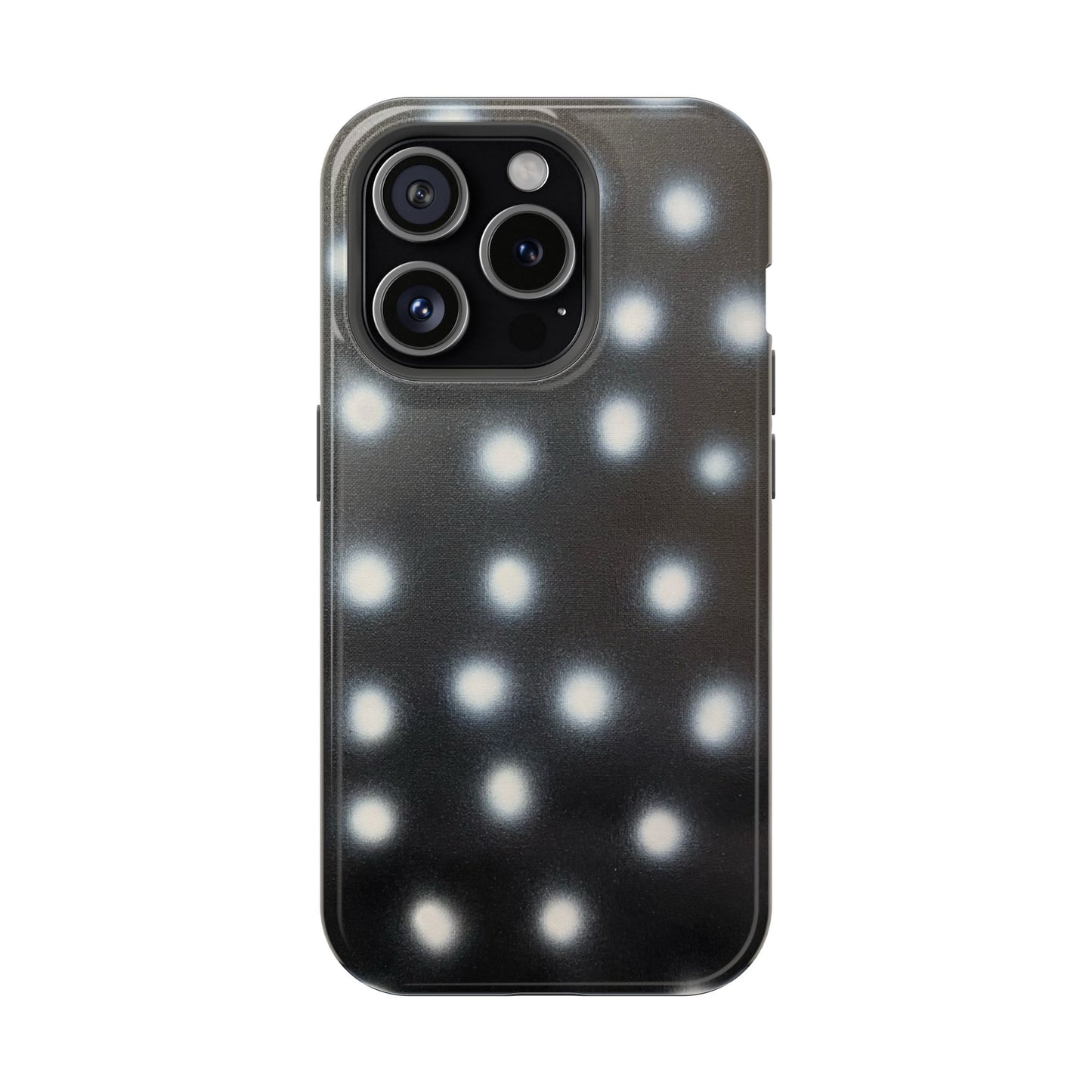 MagSafe "coconut noir polka dot" airbrush iPhone case