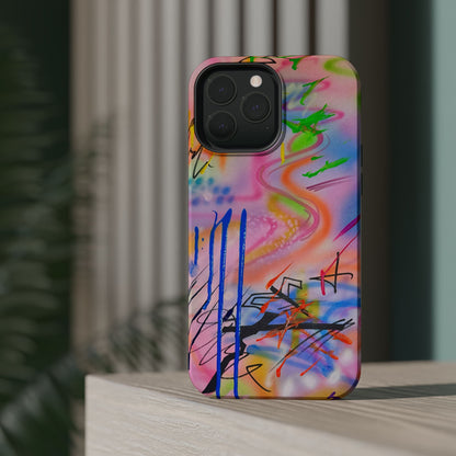 MagSafe "neon haze" airbrush iPhone case