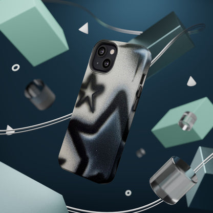 MagSafe "black & white stars" airbrush iPhone case