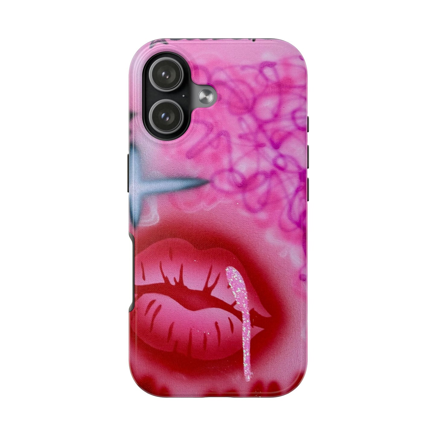 "glitter aura" airbrush iPhone case