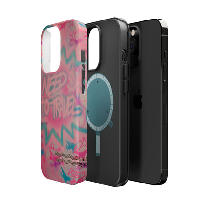 MagSafe "need $$ to travel" airbrush iPhone case