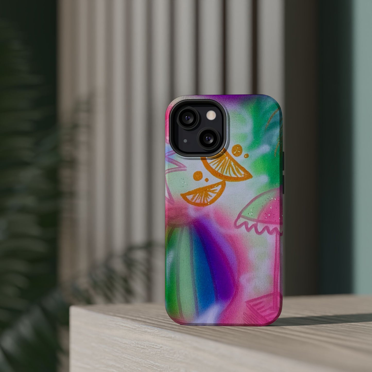 MagSafe "on the beach" airbrush iPhone case